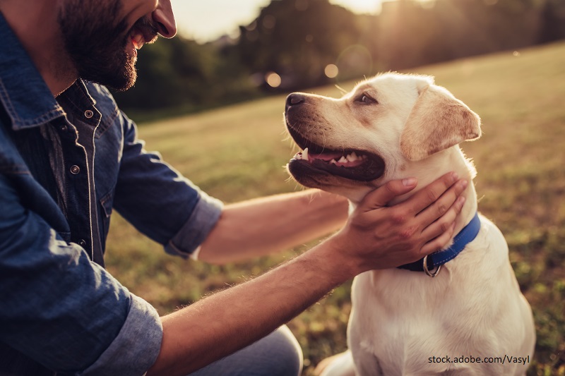 Mann mit Hund