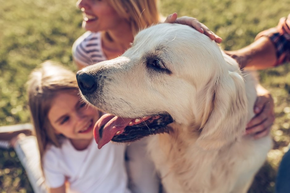 Familie mit Hund