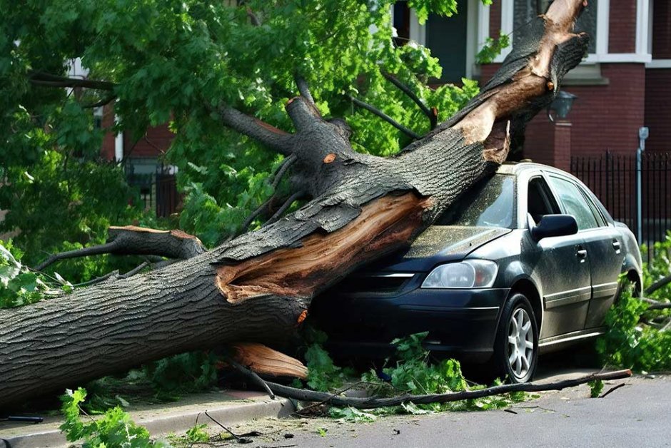 Auto wurde von einem umgestürzten Baum getroffen. Welche Versicherung bezahlt diesen Sturmschaden?